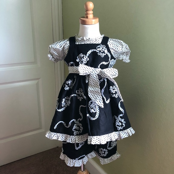 Black & White Polkadot Set 💗 One of a Kind💗 2T - Picture 2 of 8